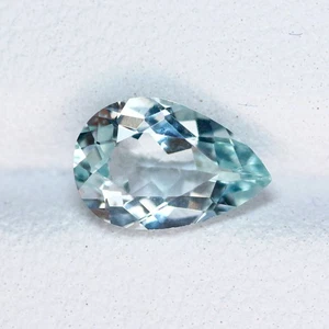 1.52 Ct Beautiful Perfect Pear 9.5x6.4 MM 100% Natural Aqua Blue Brazil Apatite - Picture 1 of 5