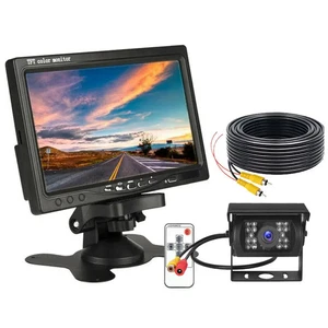 7" Monitor 12-24v HD Backup Camera Heavy Duty Night Vision Waterproof Caravan RV - Picture 1 of 13