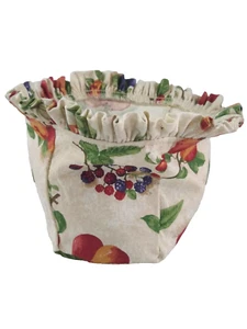 Longaberger Recipe 3x5 Cloth basket liner Fruit Medley 100% cotton USA - Picture 1 of 4