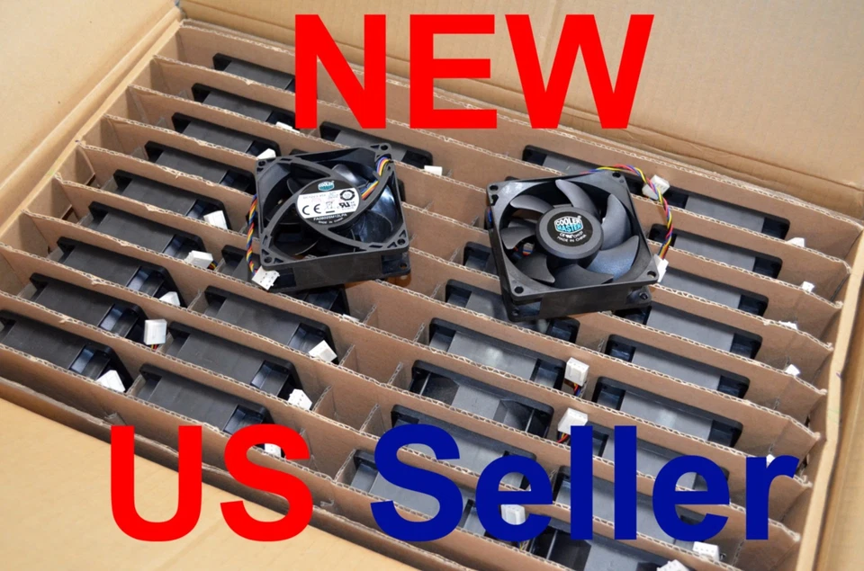 **NEW** Cooler Master DC12 0.45A Fan 80x25mm FA08025M12LPA PWM  - Image 1 of 4