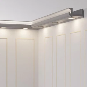 Ein Muster LED Spots Licht Stuckleiste für indirekte Beleuchtung OL-17 Decken - Bild 1 von 3