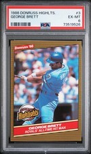 1986 Donruss Highlights George Brett Baseball Card #3 PSA 6 EX-MT