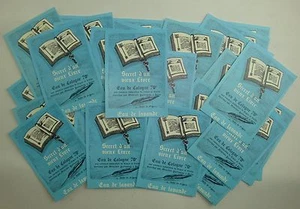 LOT 100 ETIQUETTES ANCIENNES EAU DE COLOGNE LAVANDE LIVRE BLEU SCRAPBOOKING OLD - Picture 1 of 1