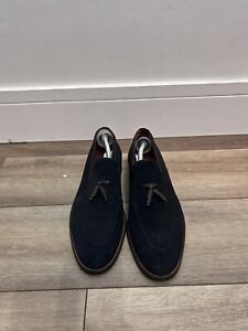 Massimo Dutti Navy Tassel Loafers | UK 11