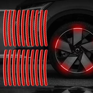20PCS Red Car Wheel Hub Rim Reflective Stripe Tape Decal Stickers Accessories - Bild 1 von 6