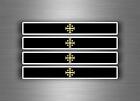 4x sticker decal car stripe motorcycle racing flag r2 templar jerusalem cross