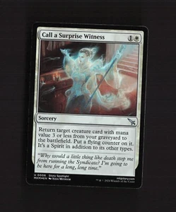 Call a Surprise Witness 0006 Murders at Karlov Manor FOIL Uncommon MTG Card - Picture 1 of 5
