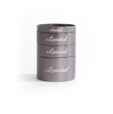 Загруженный велосипед гарнитура прокладки серый алюминиевый сплав 1-1/8 4 упаковки 5 мм, 10 мм, 20 мм - Изображение 1 из 3