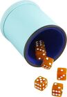Glow in the Dark Dice Cup - Includes Six Non-Glow Dice - Superior Bicast Leather