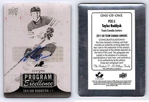 Placa de impresión de autógrafos Taylor Raddysh 2017 Upper Deck Canada Juniors 1/1 - Imagen 1 de 1
