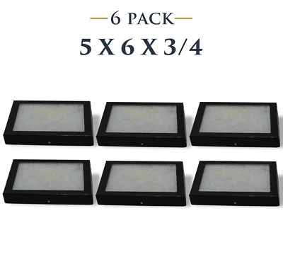 6 Pack of 5 x 6 x 3/4 Riker Display Cases Boxes for Collectibles and Arrowheads - Image 1 of 3
