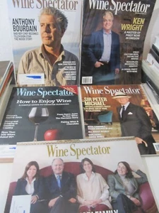 5 LOT - WINE SPECTATOR - Anthony Bourdain, Antinori Family, Sir Peter Michael - Picture 1 of 7