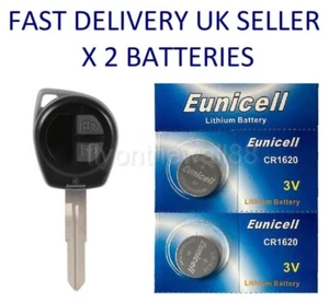2 AUTO SCHLÜSSELANHÄNGER BATTERIEN FÜR SUZUKI SX4 VITARA AGILA SWIFT ALTO CR1620 BATTERIE - Bild 1 von 1