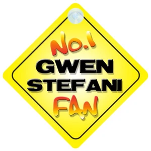 No.1 Gwen Stefani Fan Car/Door/Window Hanger/Sign - Picture 1 of 1