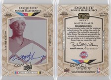 2008-09 Exquisite Collection Rookies 1/1 Walter Sharpe #RPA-81 Rookie Auto RC