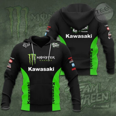 Kawasaki Racing Team 3D Hoodie alle Größen für Unisex - Bild 1 von 2