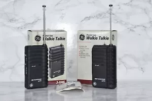 GE General Electric Pocket Size Walkie Talkie 3-5946 FM Transceiver Zestaw 2 szt. - Zdjęcie 1 z 3