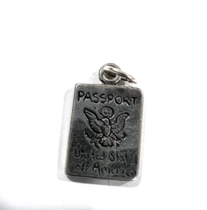 Sterling Silber .925 Passport Charm 16mm x 10mm Armband NEU - Bild 1 von 2