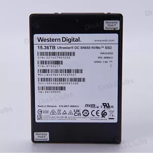 WD Ultrastar SN650 15.36TB U.3 PCIe 4.0 NVMe WUS5BA1A1ESP5E1 SSD Western Digital - Bild 1 von 8