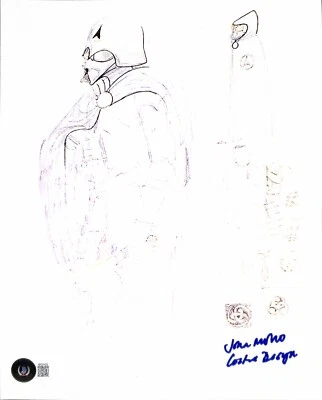 Star Wars ANH Costume Designer John Mollo Darth Vader Signed 8x10 Photo BECKETT - Image 1 of 4