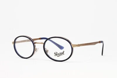 Gafas ovaladas Persol para hombre PO2452V 1095 azul marrón lentes de demostración 50 mm ¡NUEVAS! Foto 1 de 4