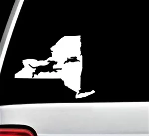 New York Beagle Chasing Rabbit Hunting Decal Sticker for Car WIndow BG 292 - Picture 1 of 3
