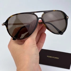 Tom Ford Women Sunglasses Havana Roviex Polarized Pilot FT0909/S SAMSON 52H NEW - Picture 1 of 10