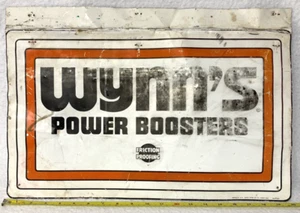 VINTAGE 1970 WYNN'S OIL CO METAL SIGN#3017,POWER BOOSTERS,FRICTION PROOF,20x13" - Picture 1 of 3