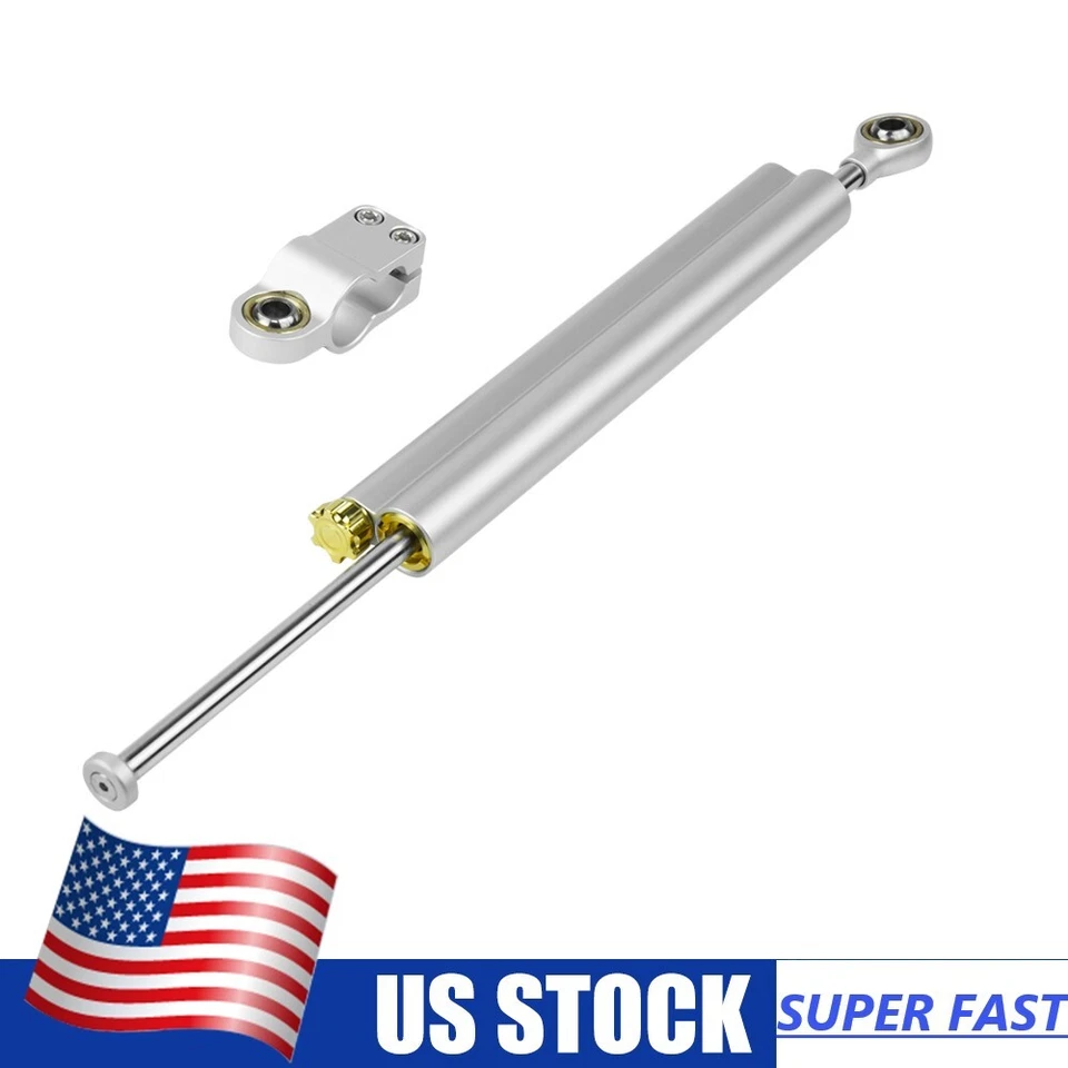 Silver Steering Damper Stabilizer For 1999-2003 Kawasaki Ninja ZX9R ZX900F US - Image 1 of 4