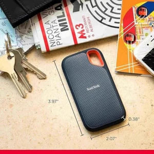 8TB SanDisk Extreme Portable SSD V2, USB3.2 Gen2 Type-C, 1050MB/s Read, 1000MB/s - Afbeelding 1 van 6