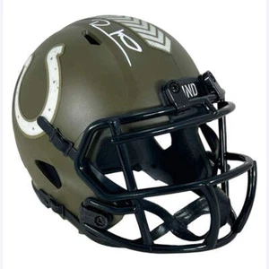 Robert Mathis Signed Indianapolis Colts Salute to Service Mini Football Helmet ( - Picture 1 of 3