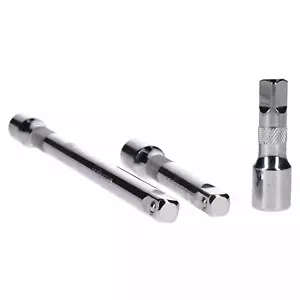 3 Stck. 1/2 Zoll Antrieb gerade Steckschlüssel Ratsche Verlängerungsstab Set 75 mm 125 mm 250 mm - Bild 1 von 3
