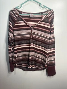 NOBO no boundaries juniors long sleeve striped shirt size XL extra large 15 17 - Picture 1 of 5