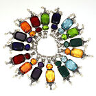 10 pcs Multi Color Stone Pearl Gemstone Women's 925 Silver Jewelry Pendant