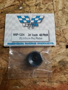 RRP1334 Black Aluminum Pro Pinion Gear 34 Tooth 48Pitch Robinson Racing Products - Picture 1 of 2