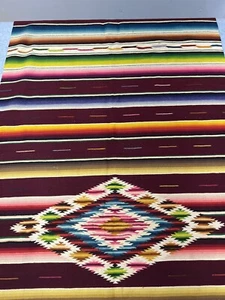Chimayo Decke Weben Läufer New Mexico 40er Vintage Antik 68"" x 28"" Dekor #7 - Bild 1 von 9