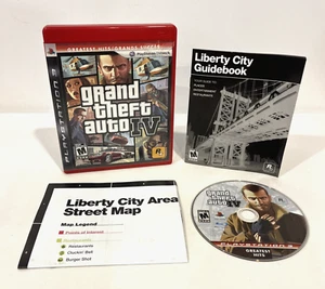 GRAND THEFT AUTO IV GTA FOUR PS3 SONY PLAYSTATION 3 COMPLETE SET W/ MAP ROCKSTAR - Picture 1 of 5