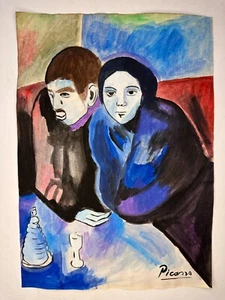 Pablo Picasso COA Signed Painting Original Drawing Vintage - Picture 1 of 3