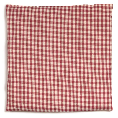 GIRAFFENLAND Wärmekissen 19x19cm Bio-Stoff rot-weiß Körnerkissen Mikrowelle oder Kältekissen