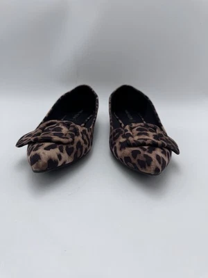 Ballet Anne Klein Sauce Plano Talla 10 Estampado Leopardo Guepardo S759 Foto 1 de 4