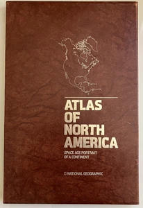 National Geographic Atlas de América del Norte Era Espacial Retrato de un continente '85 - Imagen 1 de 16
