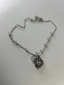 Brighton Reno Reversible Crystal Heart Pendant #710 16-20” - Picture 1 of 7
