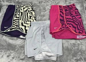 Lot of 3 NIKE Dri Fit Tempo Running Lined Shorts Girls Sz XL Gym Training - Picture 1 of 12