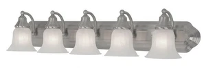 Design Classics Lighting 36in 5-Light Satin Nickle Vanity Glass 570-09 | NEW - Picture 1 of 2