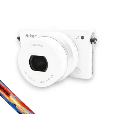 Nikon 1 J4 Spiegellose Kompakt Digitalkamera Weiß 10-30mm F3.5-5.6 Objektiv... - Bild 1 von 4