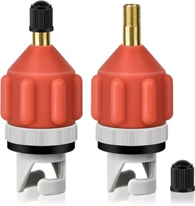2 Stück Stand Up Paddle Board Pumpenadapter, stark dichtende Luft normal, orangy - Bild 1 von 7