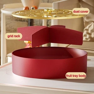 Stackable Snack Display Plate with Sealed Storage for Fruit and Des - Picture 1 of 39