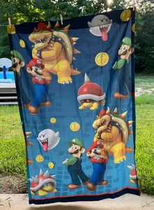 NINTENDO ~ SUPER MARIO ~ TWO 40" X 63" CURTAIN PANELS ~ 2015 ~ 100% POLYESTER - Picture 1 of 8