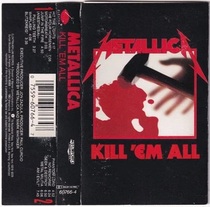 Metallica Kill Em All Cassette 1988 Clear Reissue SR Dolby NR Pro - Picture 1 of 12