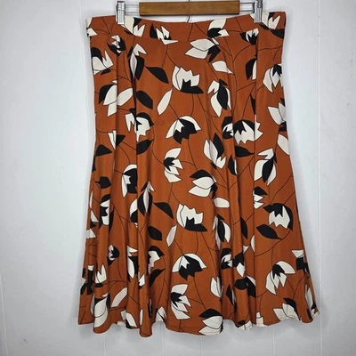 Modcloth Womens Just This Sway Floral A Line Skirt Size 1X Feminine Boho Chic - Image 1 of 4